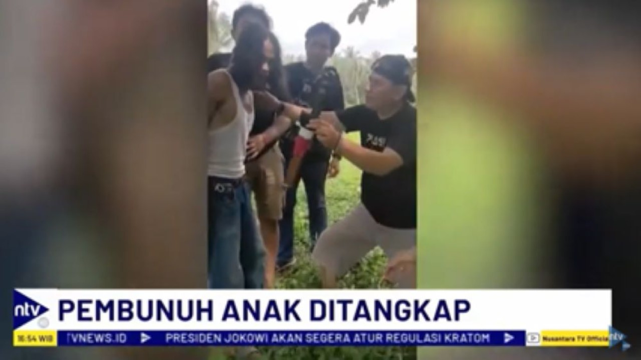 AS pelaku pembunuh anak kandung di Serang ditangkap Satreskrim Polresta Serang di tempat persembunyiannya