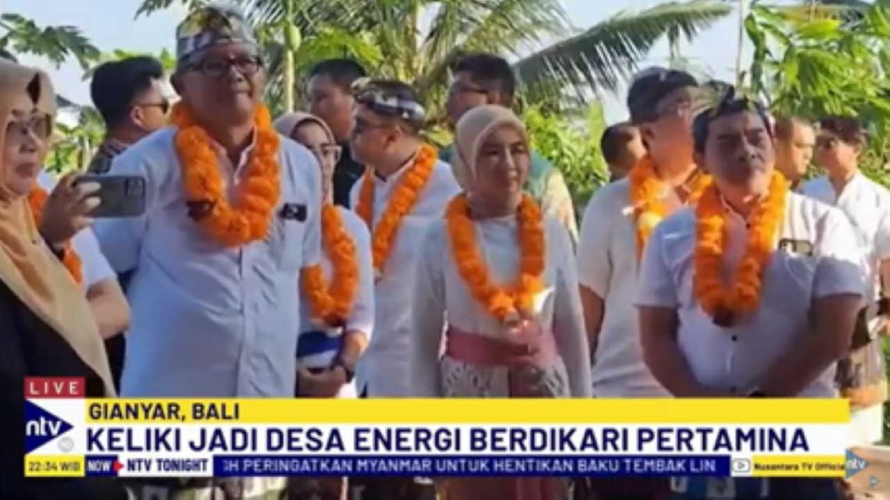 Direktur Utama PT Pertamina (Persero) Nicke Widyawati mengajak para pimpinan media mengunjungi Desa Wisata Keliki Bali yang menjadi perconrohan Program Desa Energi Berdikari binaan Pertamina/tangkapan layar NTV