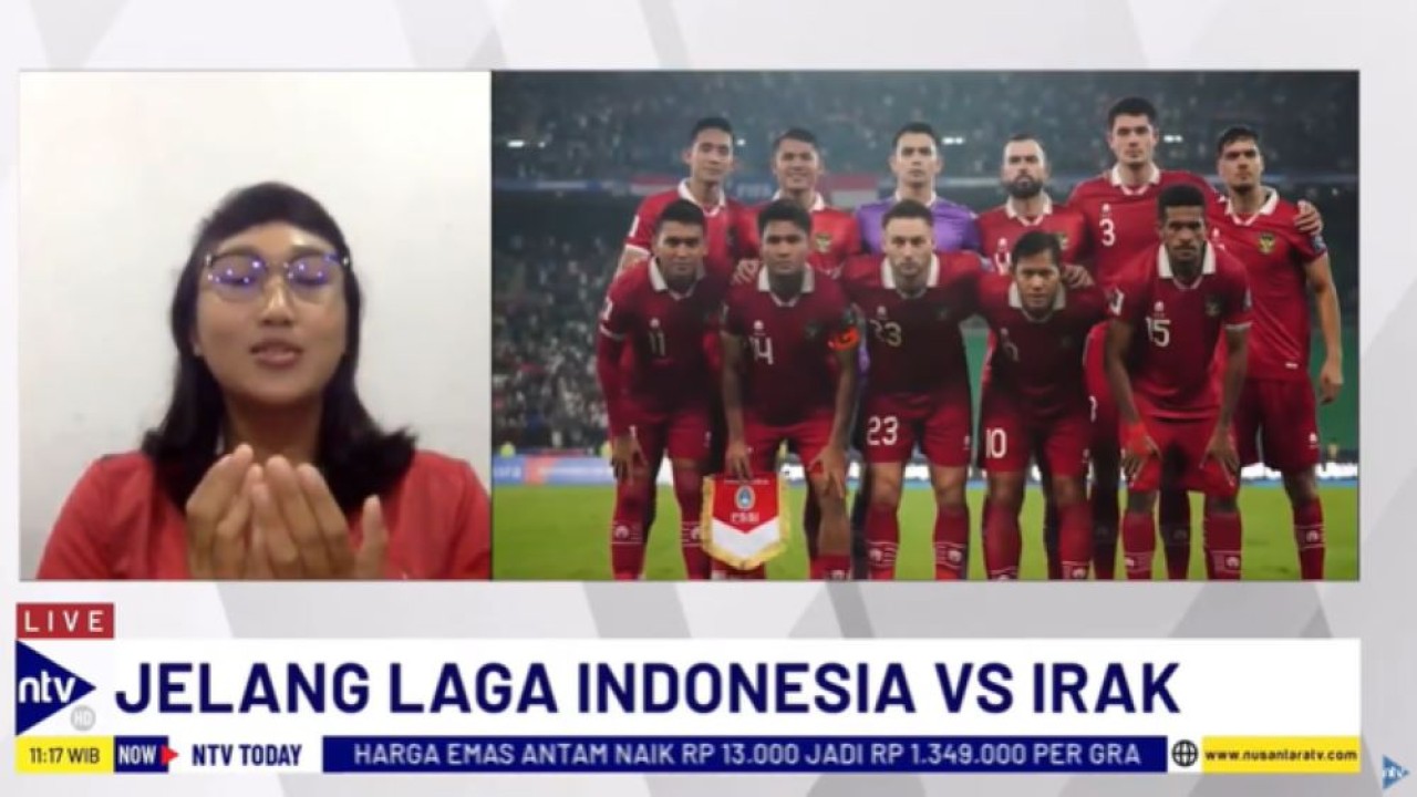 Kiper Timnas Putri Indonesia Yolanda Krismonica dalam NTV Today di NusantaraTV/tangkapan layar