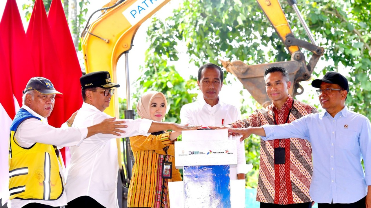 Kolaborasi Pertamina - Bakrie Group, Presiden Jokowi Lakukan Groundbreaking Nusantara Sustainability Hub