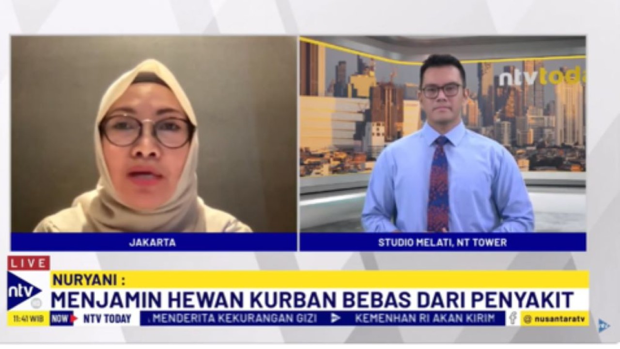 Direktur Kesehatan Hewan Kementan, Nuryani Zainuddin dalam dialog NTV Today di NusantaraTV/tangkapan layar