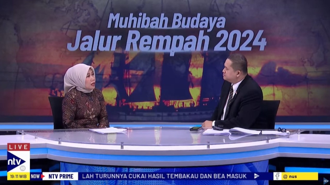 Direktur Pengembangan dan Pemanfaatan Kebudayaan Kemendikbudristek, Irini Dewi Wanti saat menjadi narasumber dialaog NTV Prime di Nusantara TV, Kamis (27/6/2024).