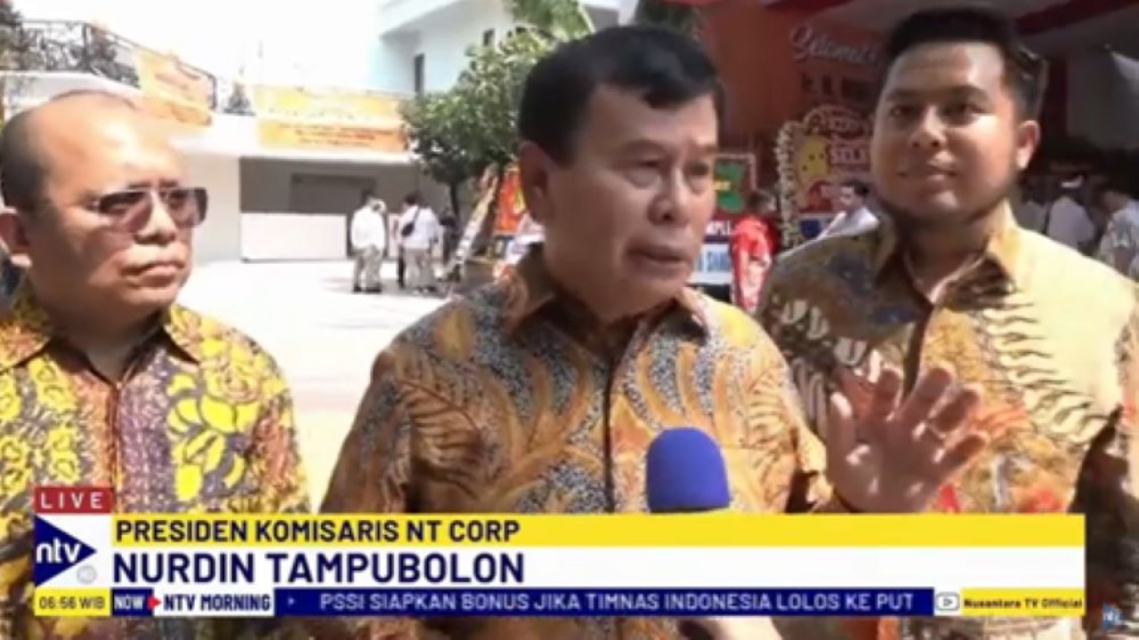 Presiden Komisaris NT Corp Nurdin Tampubolon didampingi Direksi NusantaraTV, Tommy William Tampubolon menghadiri peresmian rumah ibadah umat Hindu Shri Sanathana Dharma Aalayam (Murugan Temple) di Jakarta Barat.