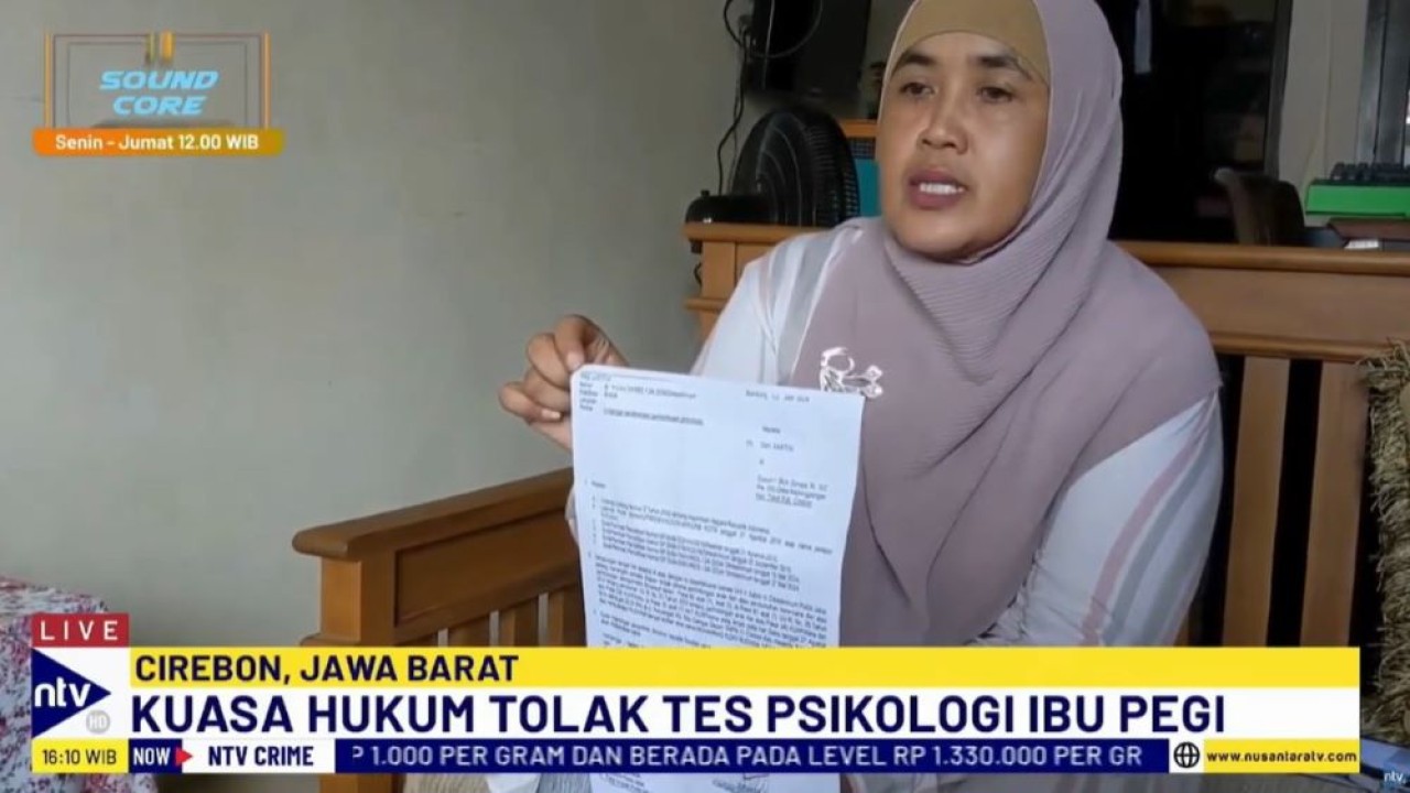 Ibunda Pegi Setiawan, Kartini diminta menjalani tes psikologi di Polres Cirebon Kota, pada Selasa (11/6/2024).