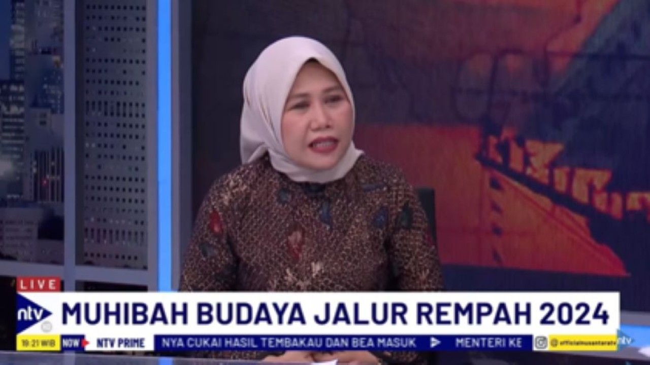 Direktur Pengembangan dan Pemanfaatan Kebudayaan Kemendikbudristek, Irini Dewi Wanti dalam Dialog NTV Prime di NusantaraTV/tangkapan layar NTV