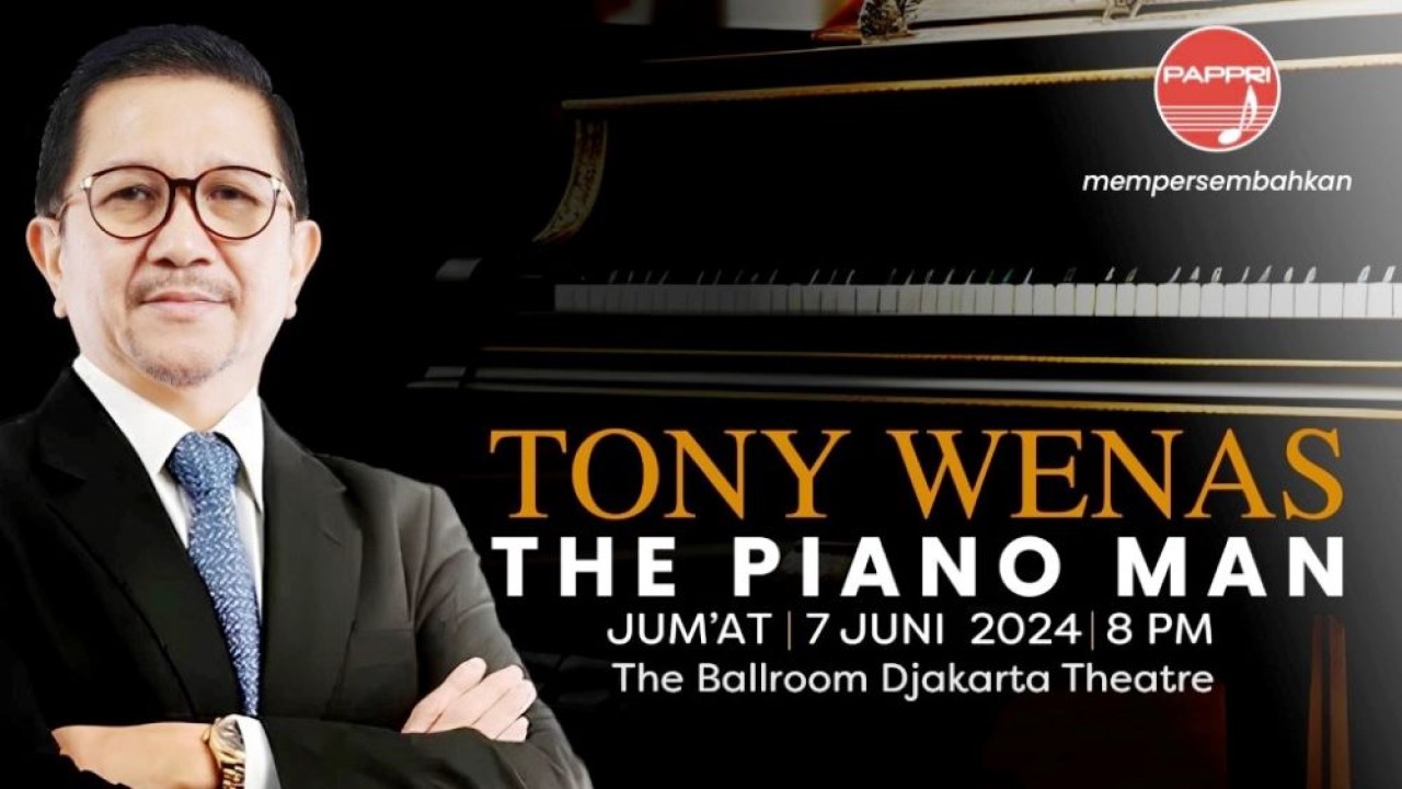 Presiden Direktur PT Freeport Indonesia, Tony Wenas sukses menggelar konser tunggal rayakan 40 tahun bermusik bertajuk "The Piano Man". (Foto: Istimewa)