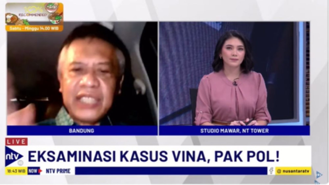 Mantan Kapolda Jabar 2016, Anton Charliyan dalam Dialog NTV Prime di NusantaraTV/tangkapan layar NTV