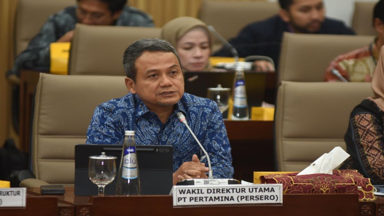 Wakil Direktur Utama Pertamina Wiko Migantoro pada RDP Komisi VI DPR RI, Rabu (12/6/2024)/istimewa
