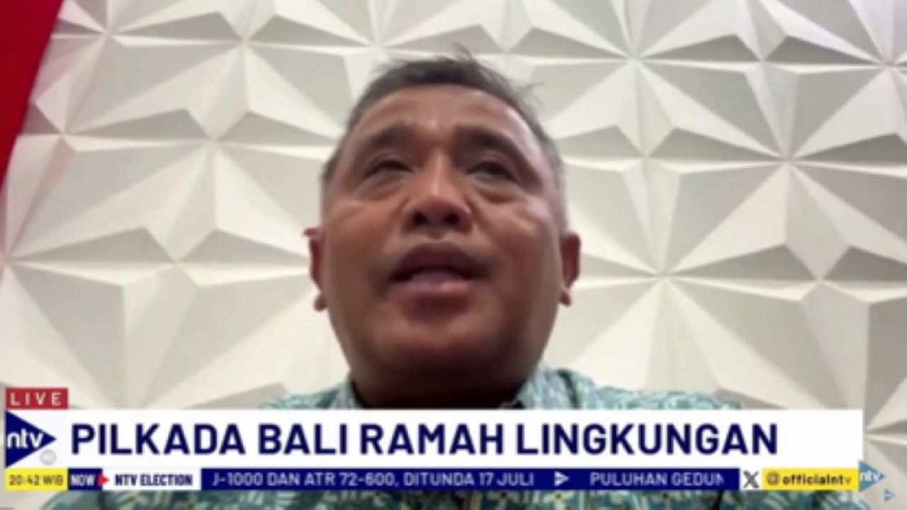 Ketua KPU Bali, Dewa Agung Lidartawan dalam Dialog NTV Election di NusantaraTV/tangkapan layar NTV
