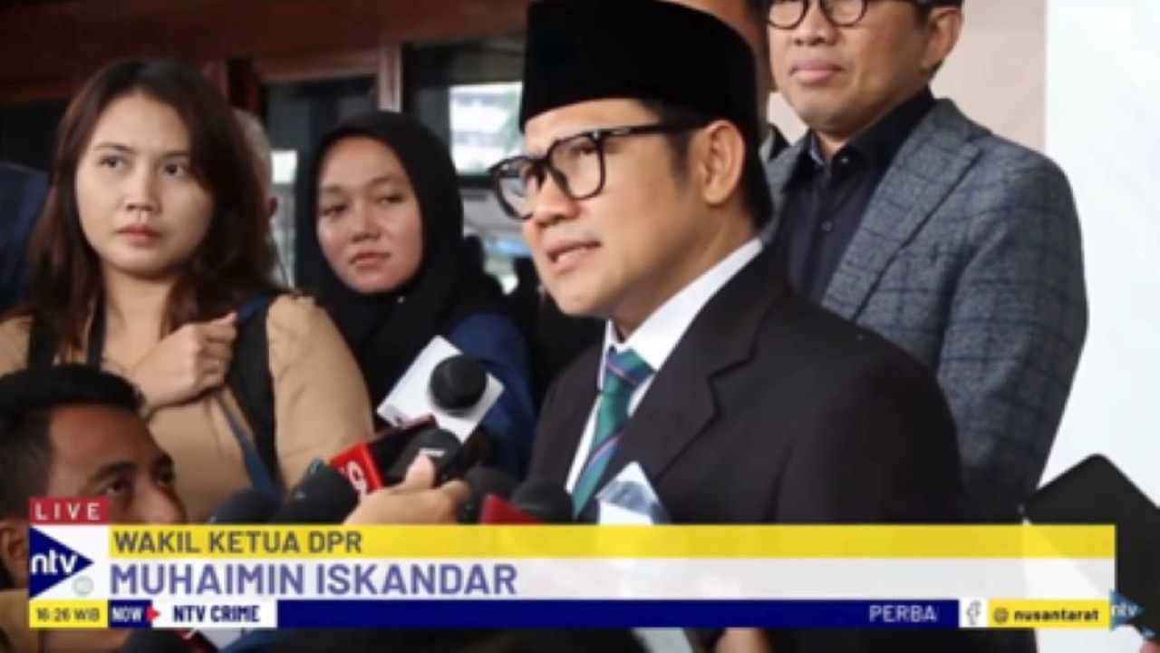 Wakil Ketua DPR, Muhaimin Iskandar meminta Kapolri mengevaluasi jajarannya pasca Pegi Setiawan bebas/tangkapan layar NTV