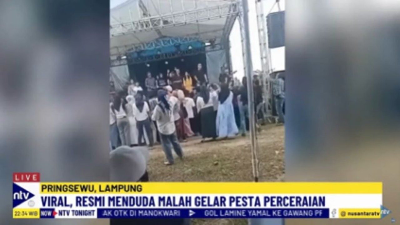 Pesta perceraian di Pringsewu Lampung viral di media sosial