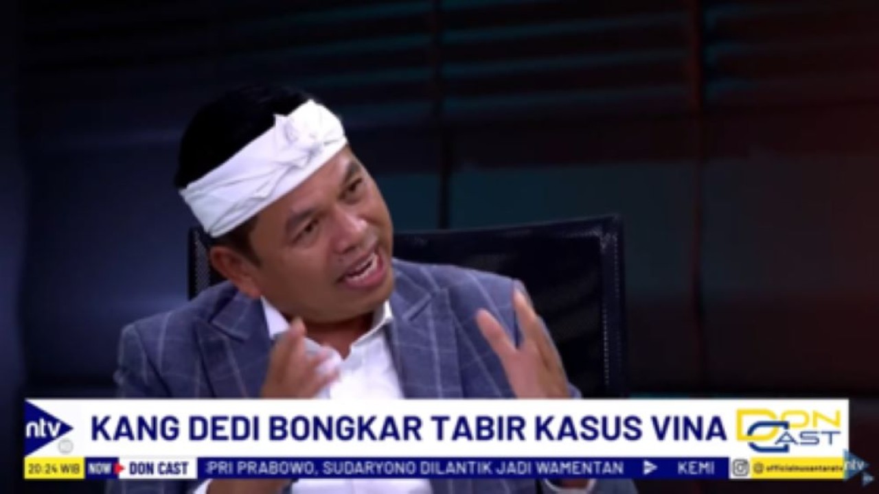 Dedi Mulyadi saat tampil sebagai bintang tamu di acara DonCast NusantaraTV/tangkapan layar NTV