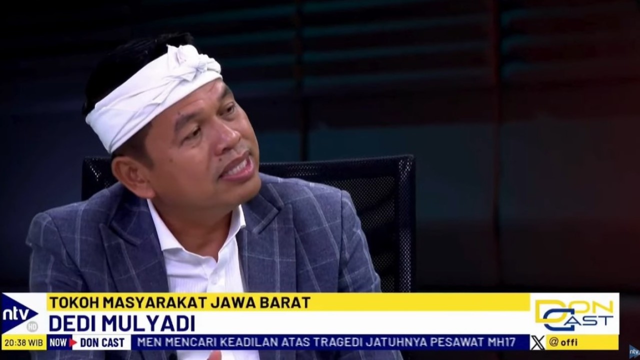 Dedi Mulyadi saat tampil sebagai bintang tamu dalam program DonCast di NusantaraTV yang dipandu jurnalis senior Don Bosco Selamun dan Donny de Keizer, Kamis (18/7/2024).