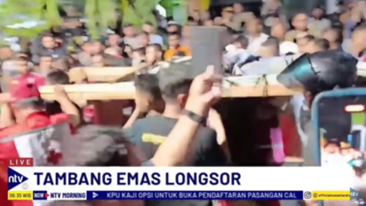 Korban longsor tambang emas di Gorontalo dievakuasi/tangkapan layar NTV