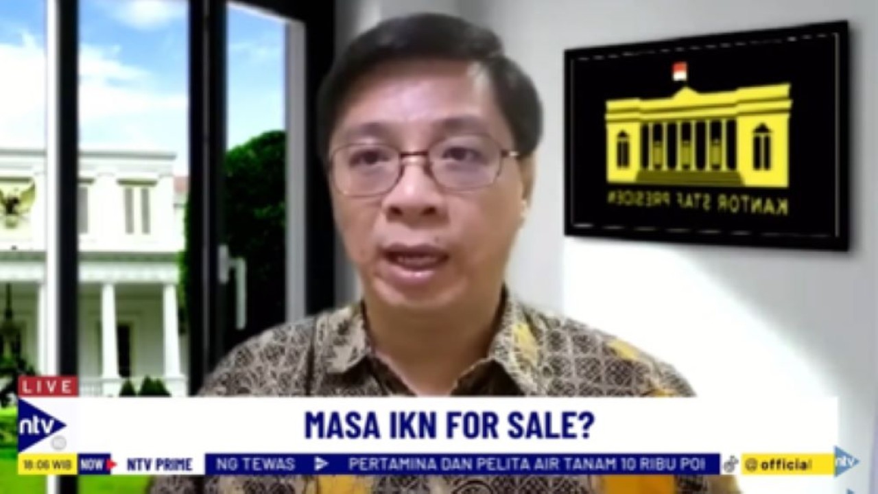 Joanes Joko, Tenaga Ahli Utama KSP dalam Dialog NTV Prime di NusantaraTV/tangkapan layar NTV