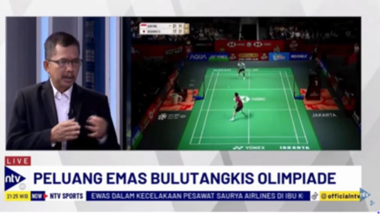 Pengamat bulutangkis, Daryadi dalam Dialog NTV Sport di NusantaraTV/tangkapan layar NTV