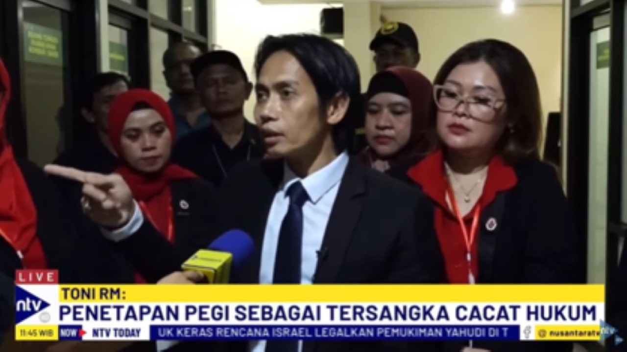 Kuasa Hukum Pegi Setiawan memberikan keterangan pers terkait pra peradilan Pegi Setiawan hari ini di PN Bandung/tangkapan layar NTV