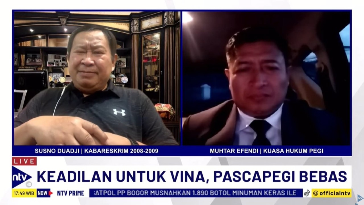 Mantan Kabareskrim Polri Komjen Pol (Purn) Susno Duadji saat menjadi narasumber dalam program dialog NTV Prime di Nusantara TV, Senin (8/7/2024).