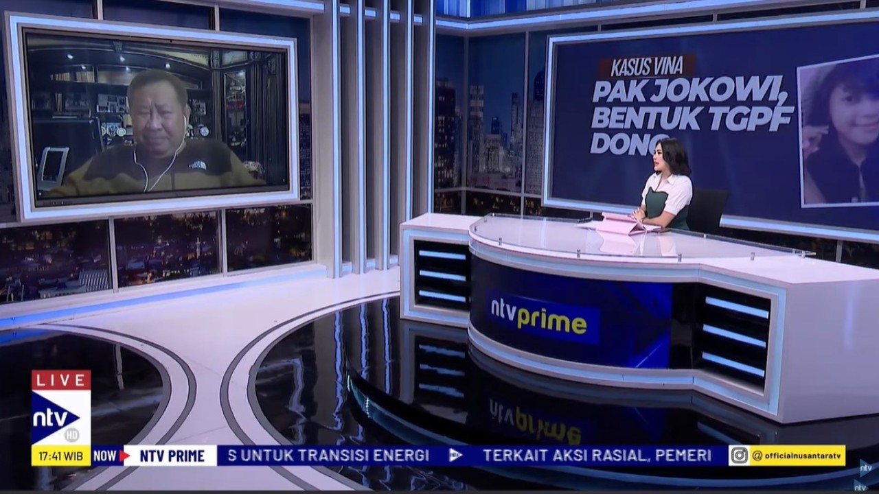 Mantan Kabareskrim Polri Komjen Pol (Purn) Susno Duadji saat menjadi narassumber program dialog NTV Prime di Nusantara TV, Kamis (19/7/2024).
