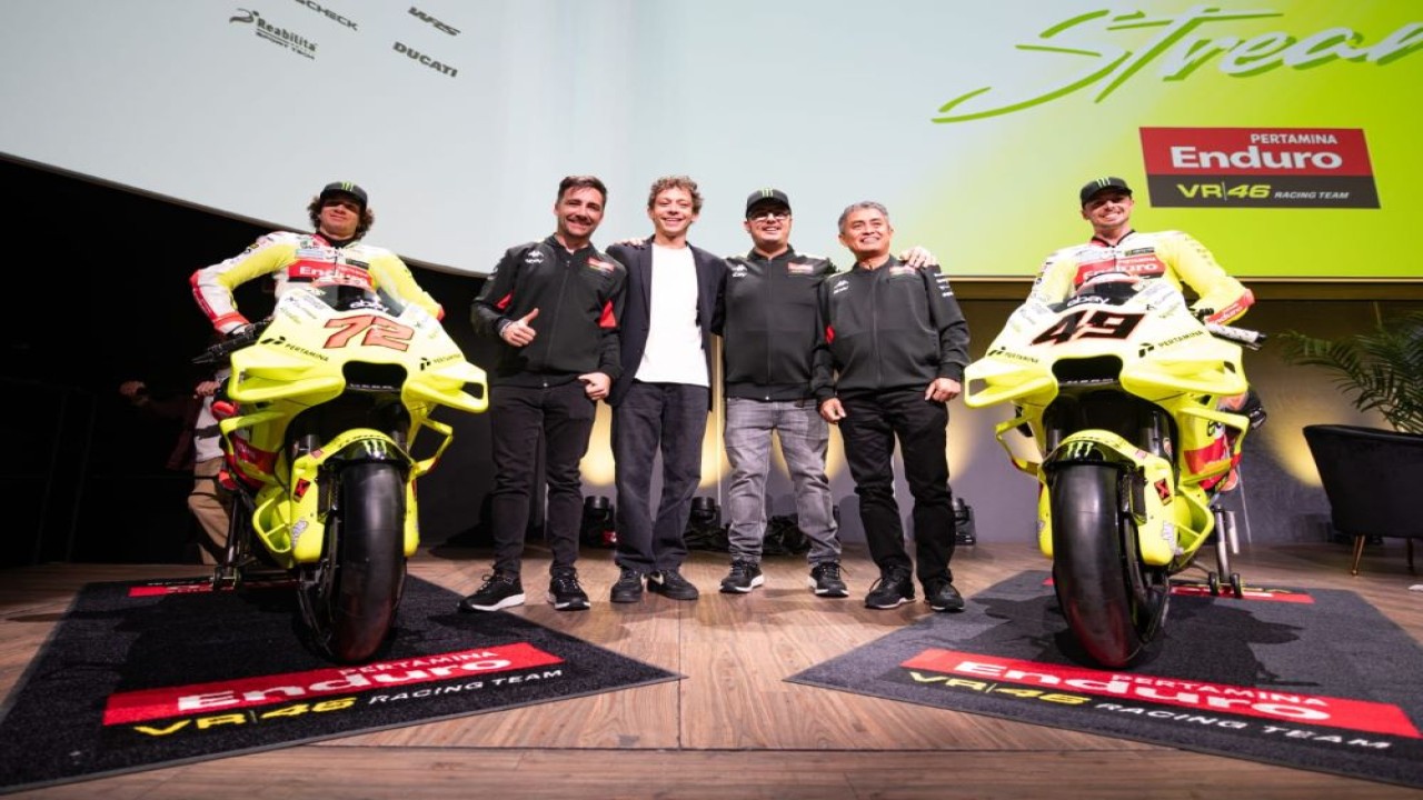 Pertamina akan mendatangkan dua pembalap Pertamina Enduro VR46 Racing Team, yakni Fabio Di Giannantonio dan Marco Bezzecchi ke Bali pada Sabtu (13/7/2024).(Foto: Dok/Pertamina)