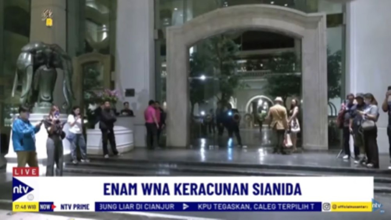 Enam tamu Hotel Grand Hyatt Erawan tewas diduga akibat keracunan sianida/tangkapan layar NTV