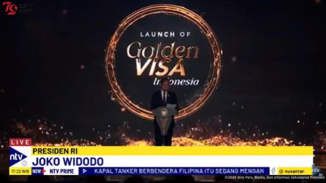 Presiden Joko Widodo saat meluncurkan fasilitas Golden Visa
