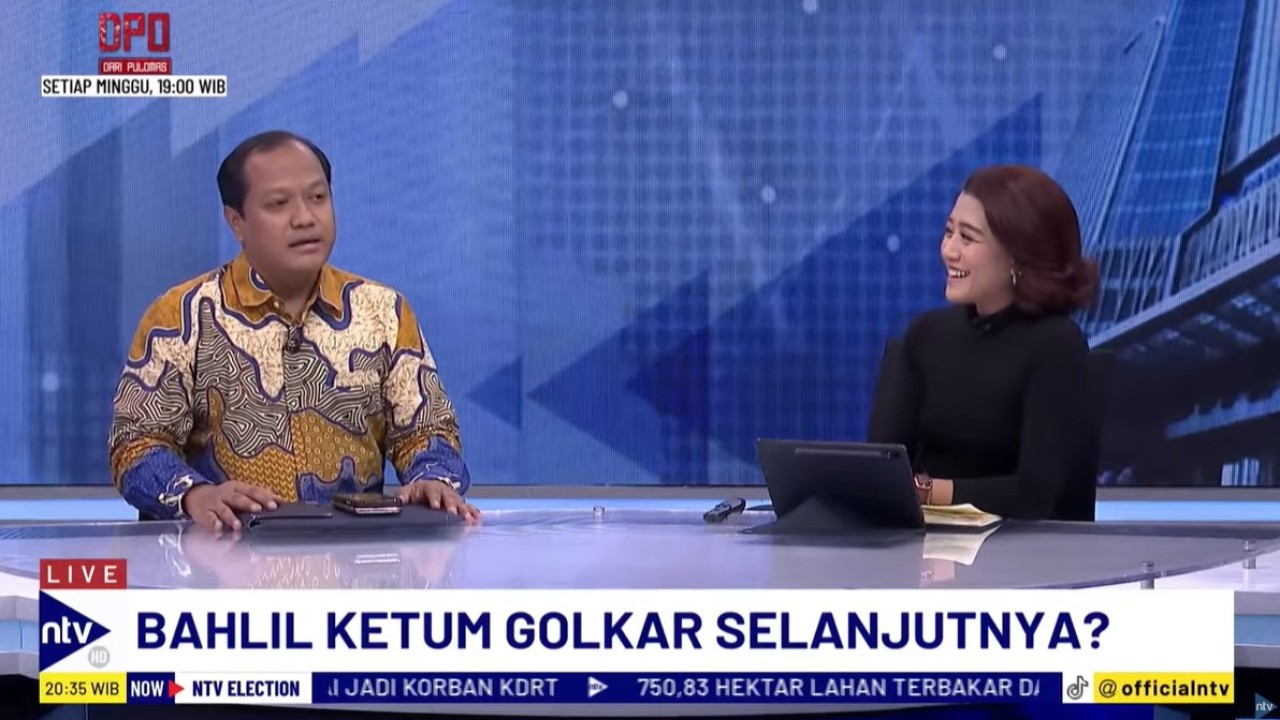 Direktur Eksekutif Institute for Democracy and Strategic Affairs (Indostrategic) Ahmad Khoirul Umam saat menjadi narasumber dalam program Dialog NTV Election di Nusantara TV, Rabu (14/8/2024).