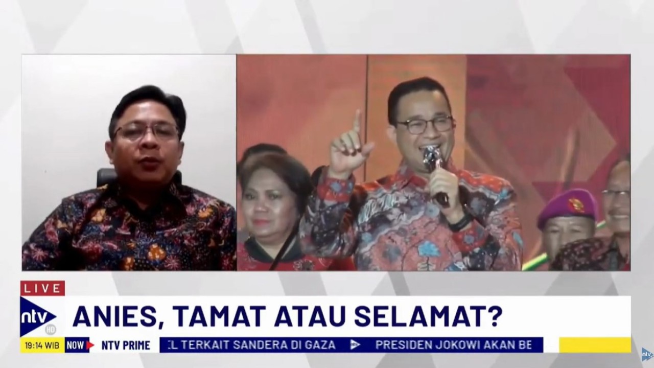 Direktur Eksekutif Indikator Politik, Burhanuddin Muhtadi saat menjadi narasumber program Dialog NTV Prime di Nusantara TV, Selasa (13/8/2024).