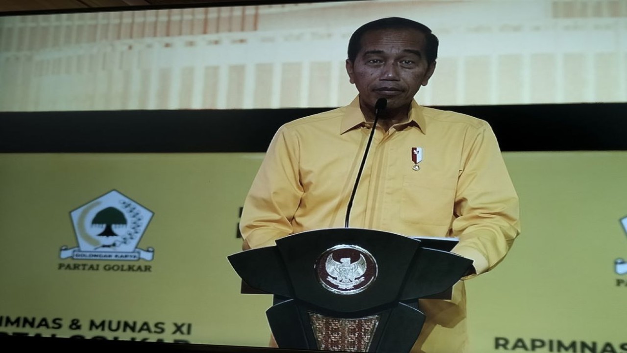 Presiden Joko Widodo di Munas Golkar XI/ist