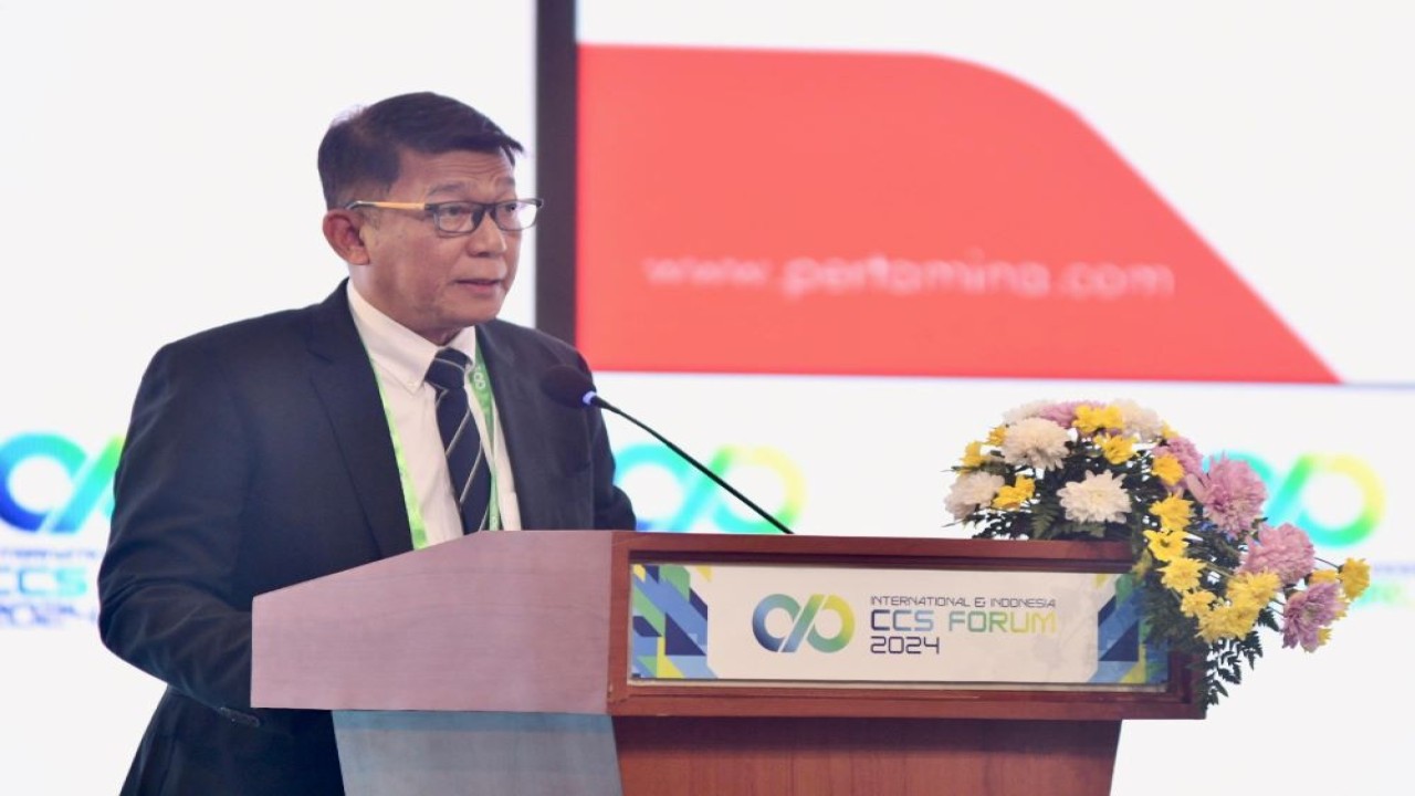 Direktur SPPU Pertamina A. Salyadi Saputra menjadi narasumber pada acara “International & Indonesia CCS Forum 2024” yang diselenggarakan di Jakarta Convention Center (31/7/2024)/Foto: Istimewa