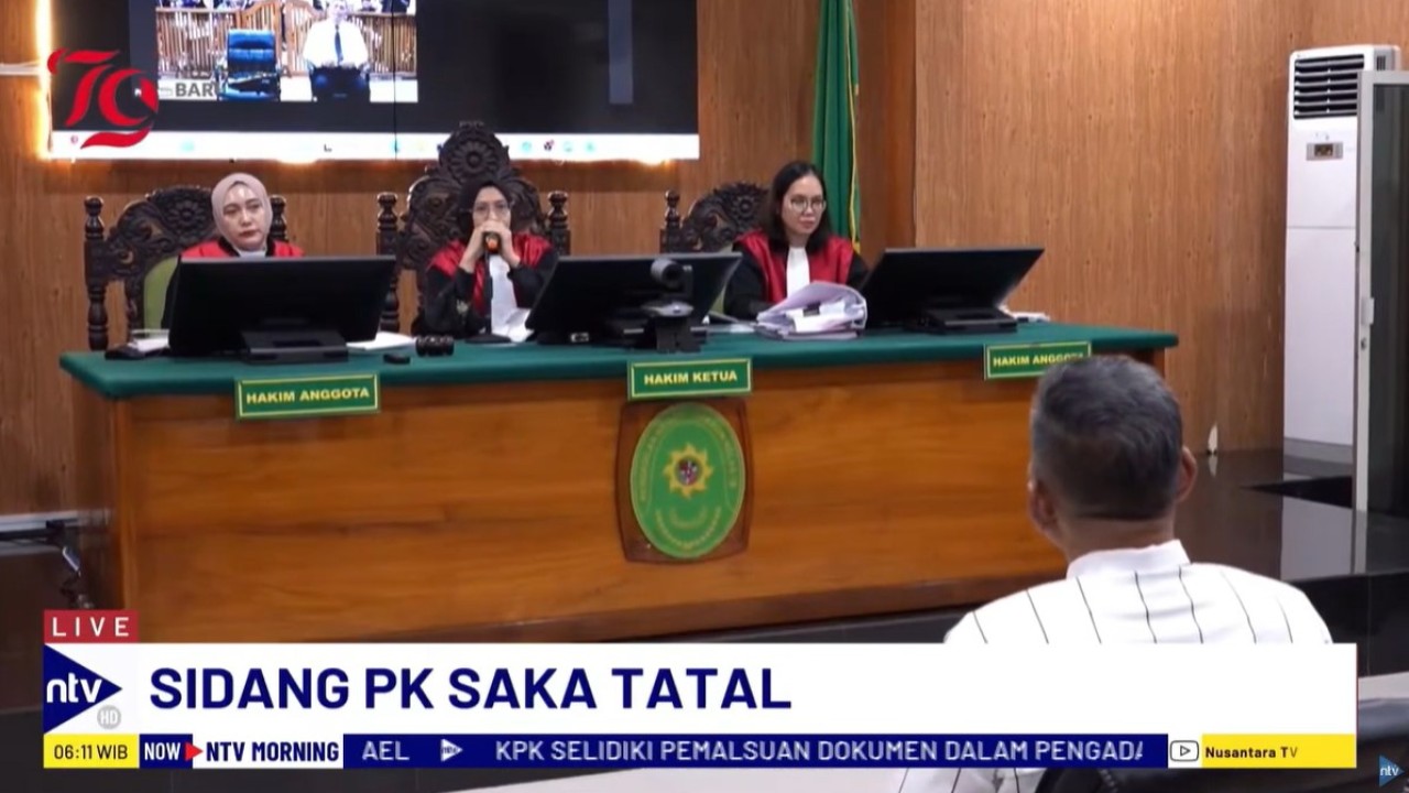 Hakim yang memimpin sidang PK Saka Tatal, Rizqa Yunia memberi pesan moral sebelum menutup sidang pembuktian.