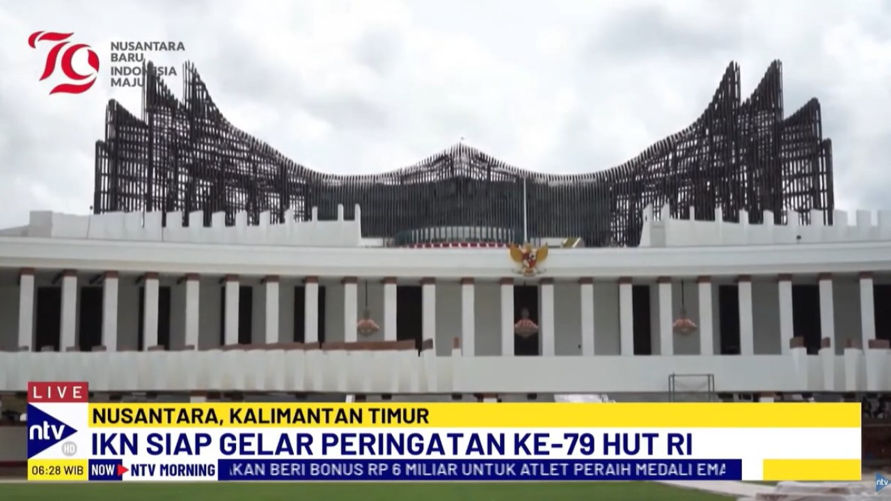 Upacara HUT RI ke-79 itu bakal dihelat di Ibu Kota Nusantara (IKN), namun banyak bangunan dan fasilitas yang masih dalam tahap pembangunan.