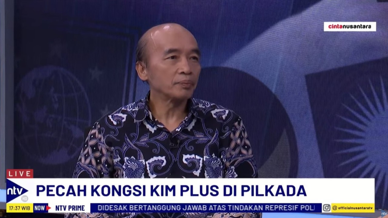 Jurnalis senior Tempo Bambang Harymurti saat menjadi narasumber program Dialog NTV Prime di Nusantara TV, Rabu (29/8/2024).