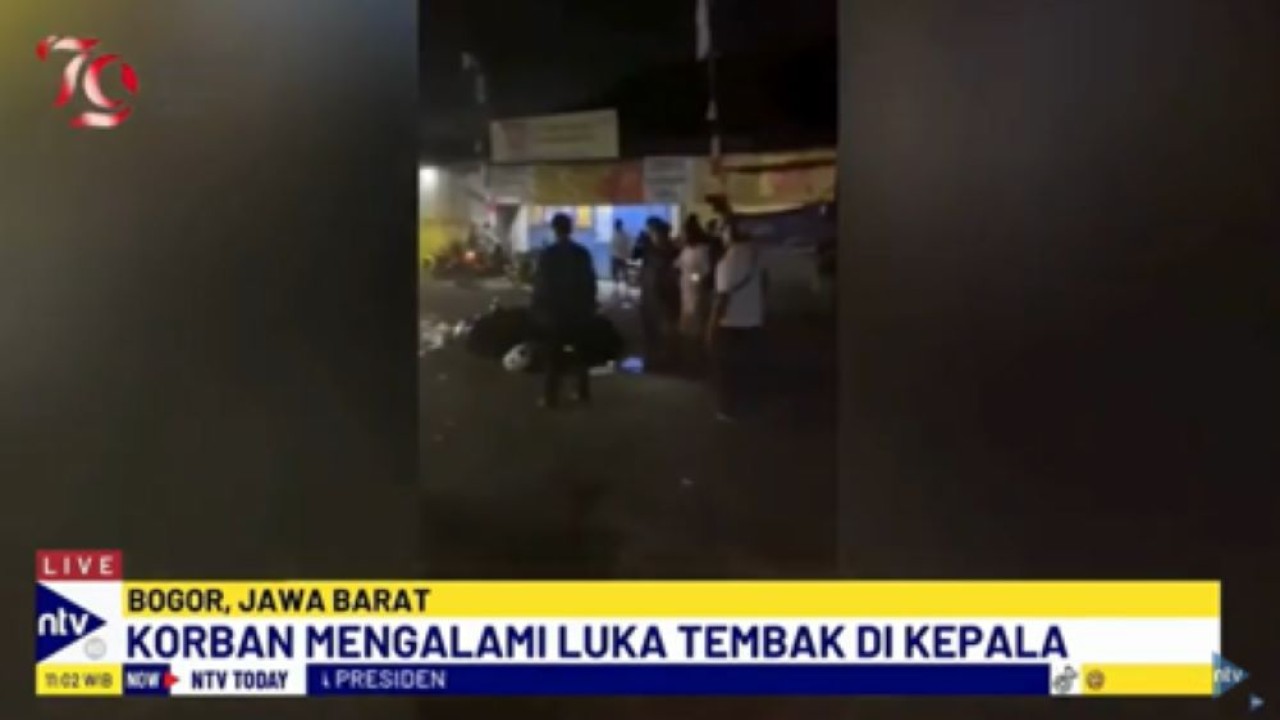 Pengendara motor menjadi korban penembakan brutal yang dilakukan oleh orang tidak dikenal di Bogor