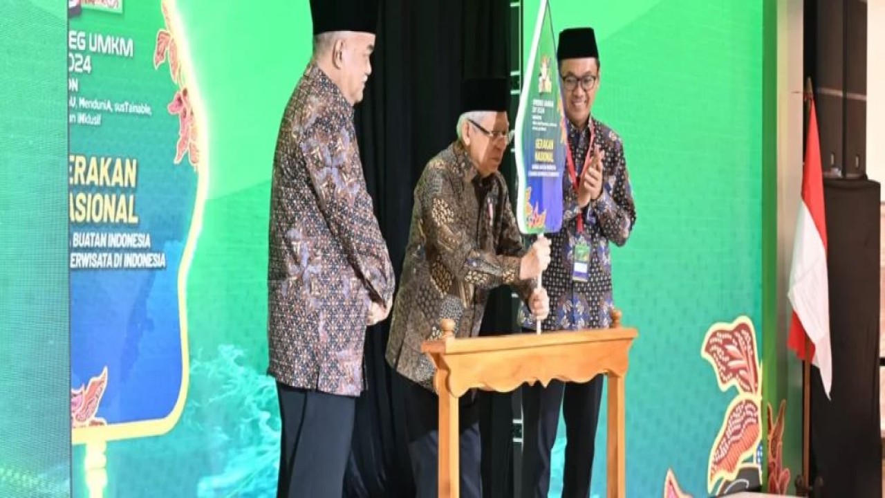 Wakil Presiden (Wapres) K.H. Ma’ruf Amin menghadiri pengukuhan Komite Daerah Ekonomi dan Keuangan Syariah (KDEKS) dan peresmian Grebeg UMKM Daerah Istimewa Yogyakarta (DIY) 2024/Setwapres