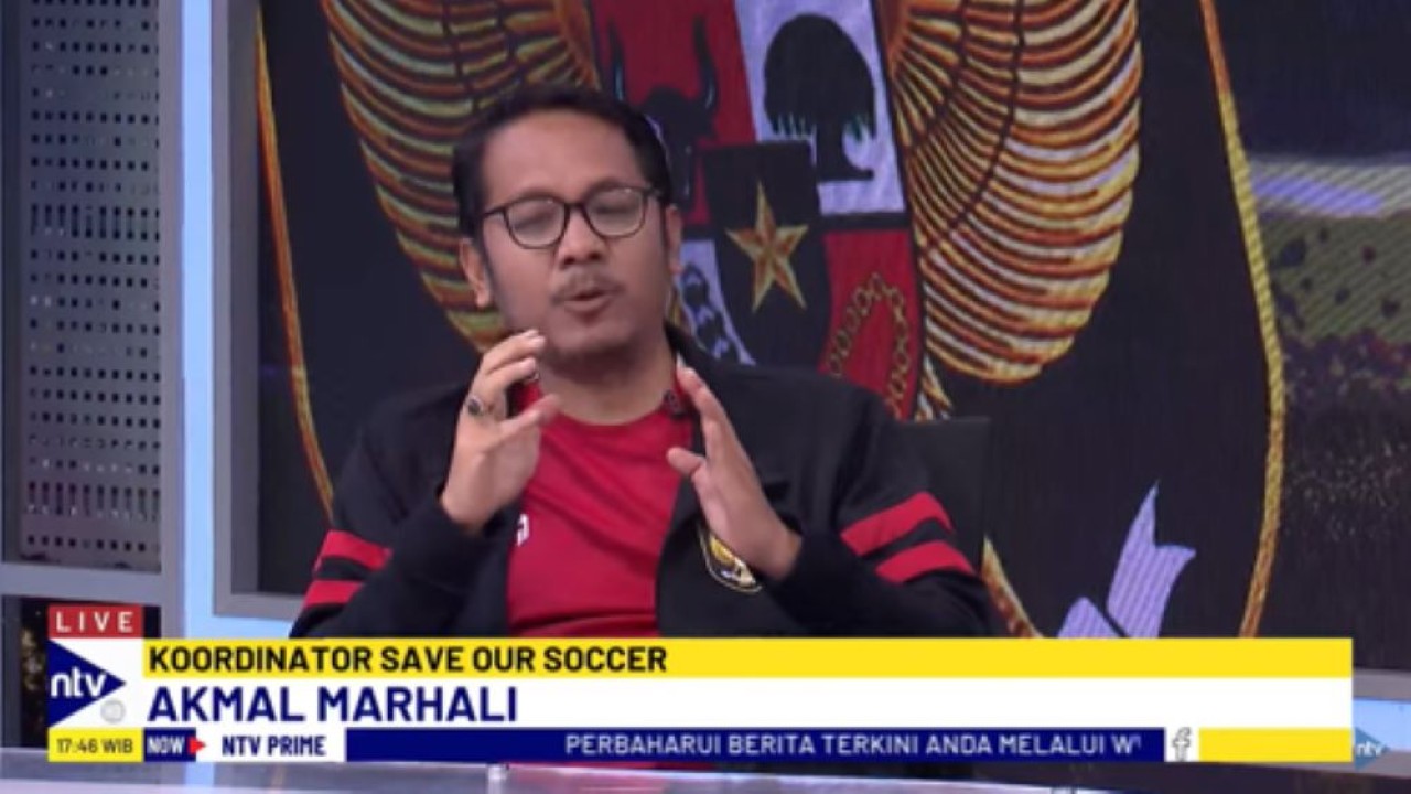 Koordinator Save Our Soccer Akmal Marhali dalam Dialog NTV Prime di NusantaraTV/tangkapan layar NTV