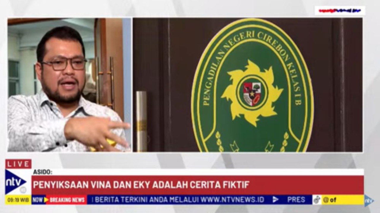 Kuasa hukum enam terpidana kasus Vina, Asido Hutabarat saat diwawancara jurnalis NusantaraTV/tangkapan layar NTV