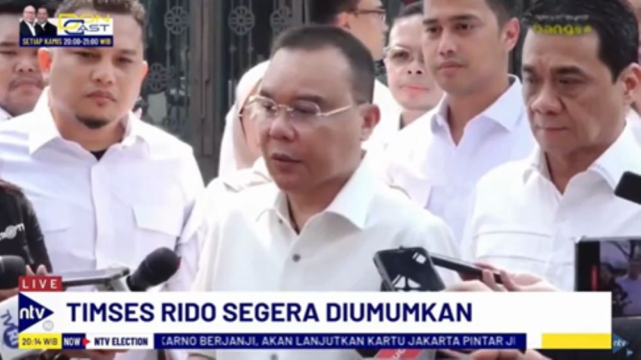 Ketua Dewan Pembina Tim Pemenangan Ridwan Kamil-Suswono, Sufmi Dasco Ahmad