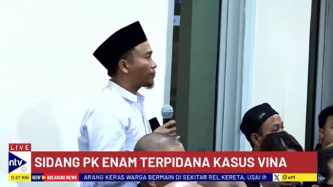 Terpidana kasus Vina, Eko Ramadhani menanggapi kesaksian saksi fakta Titin Prialianti/tangkapan layar NTV