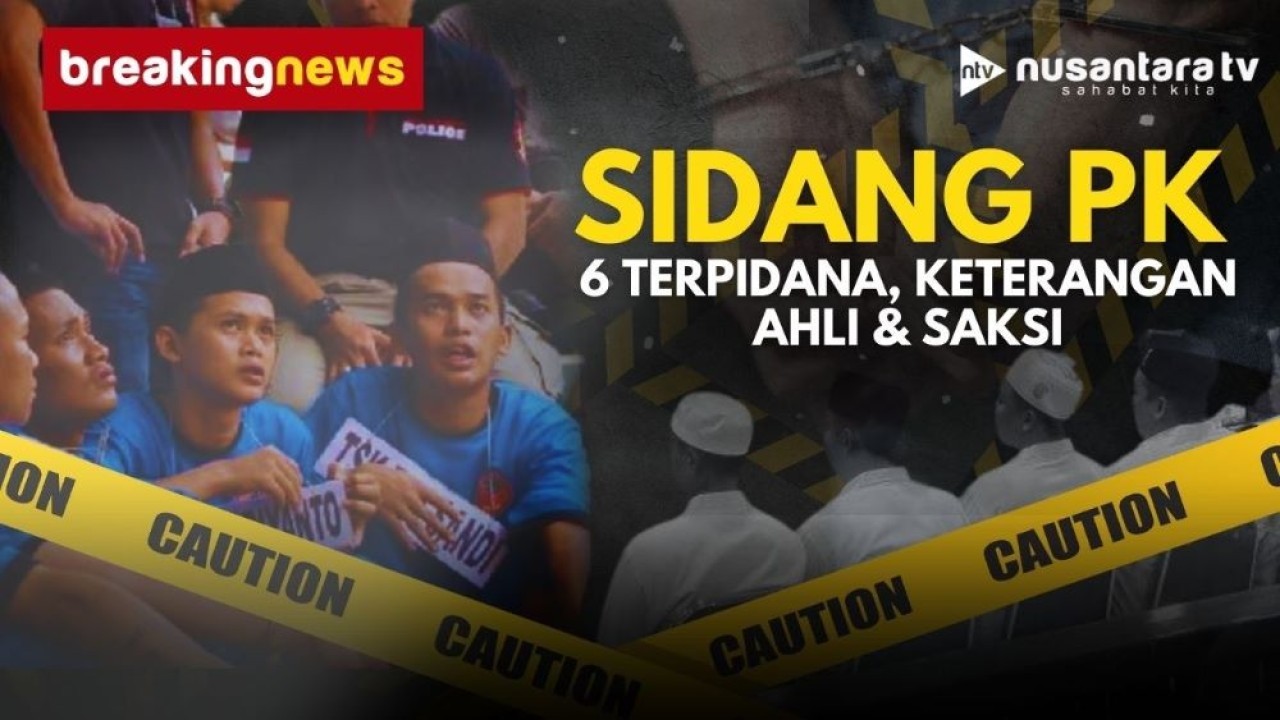 Breaking News sidang PK 6 terpidana kasus Vina di PN Cirebon. (Foto: tangkapan layar NTV)