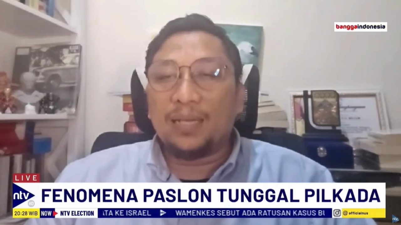 Pakar Hukum Tat Negara, Feri Amsari saat menjadi narasumber dalam program Dialog NTV Election di Nusantara TV, Selasa (3/9/2024).