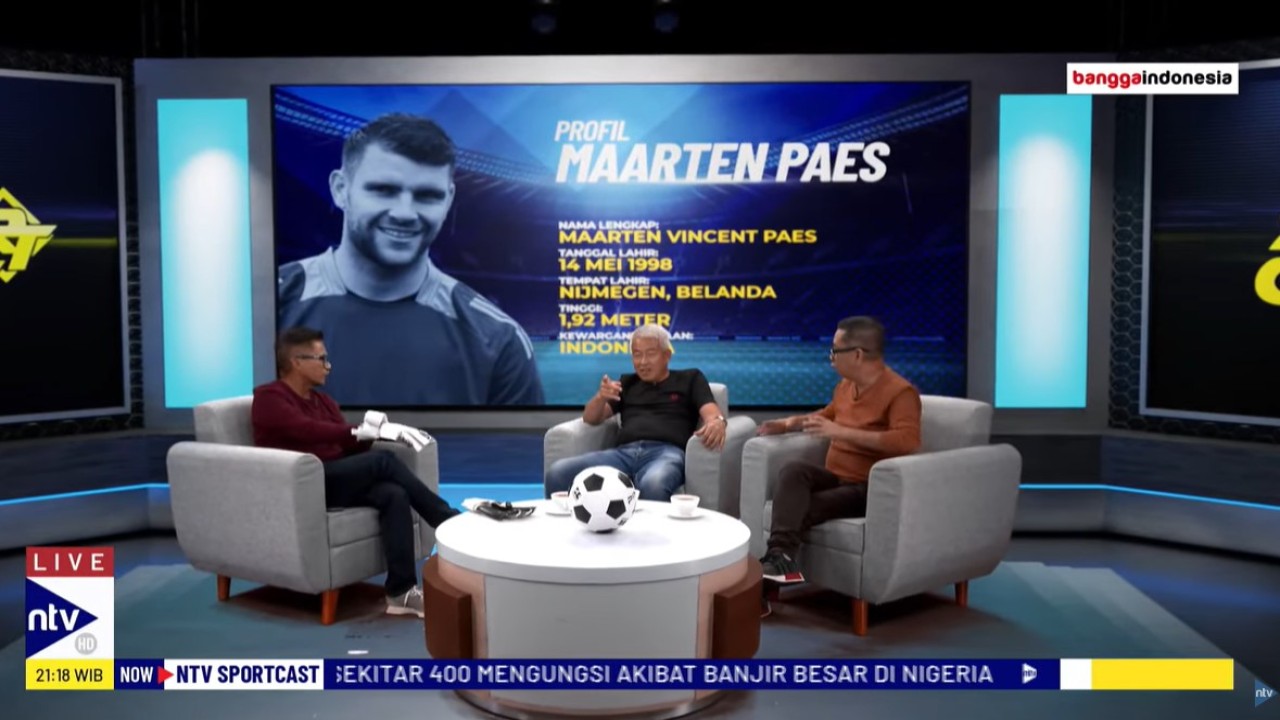 Mantan kiper timnas Indonesia Hermansyah saat menjadi narasumber program NTV Sport Cast yang dipandu Boy Noya, Jumat (13/9/2024).