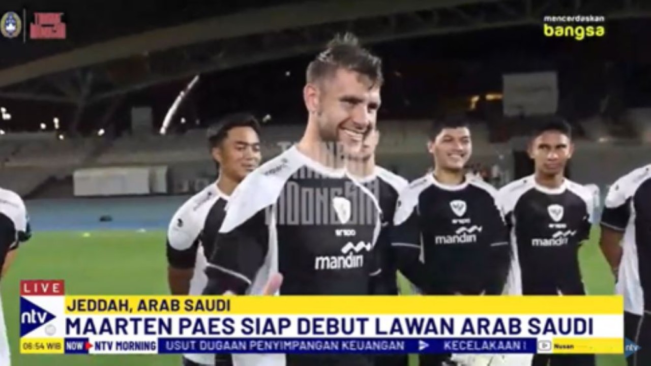 Maarten Paes jalani latihan jelang laga kontra Arab Saudi di babak 3 Kualifikasi Piala Dunia 2026 Zona Asia