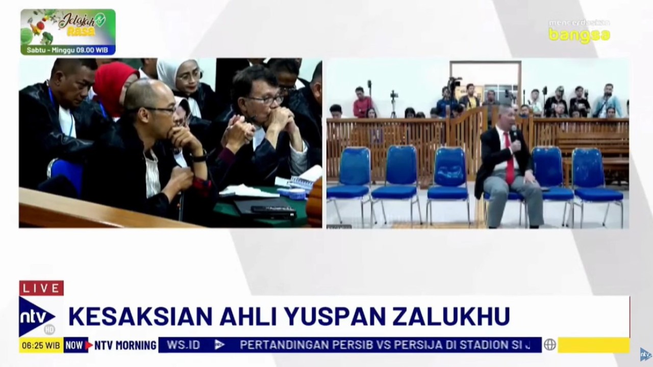 Ahli kecelakaan lalu lintas, Yuspan Zalukhu, dihadirkan tim kuasa hukum enam terpidana kasus Vina dalam sidang lanjutan PK di Pengadilan Negeri (PN) Cirebon, Jawa Barat, pada Senin (23/9/2024).