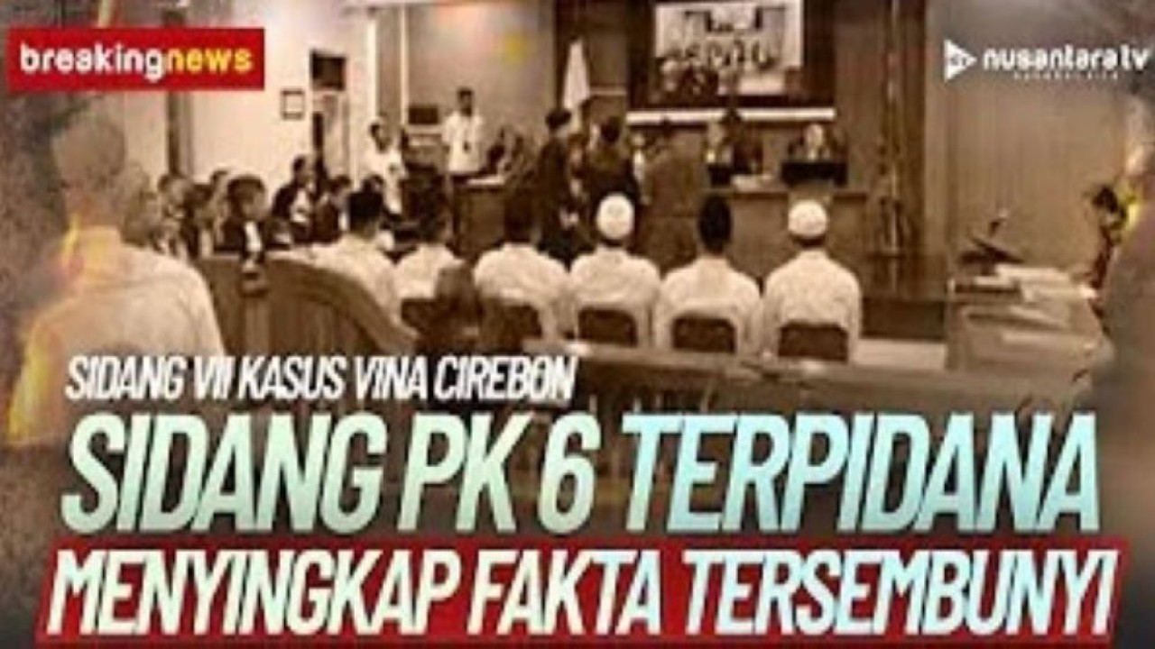 Breaking News sidang PK 6 terpidana kasus Vina di Pengadilan Negeri (PN) Cirebon, Jawa Barat. (Foto: Tangkapan layar NTV)