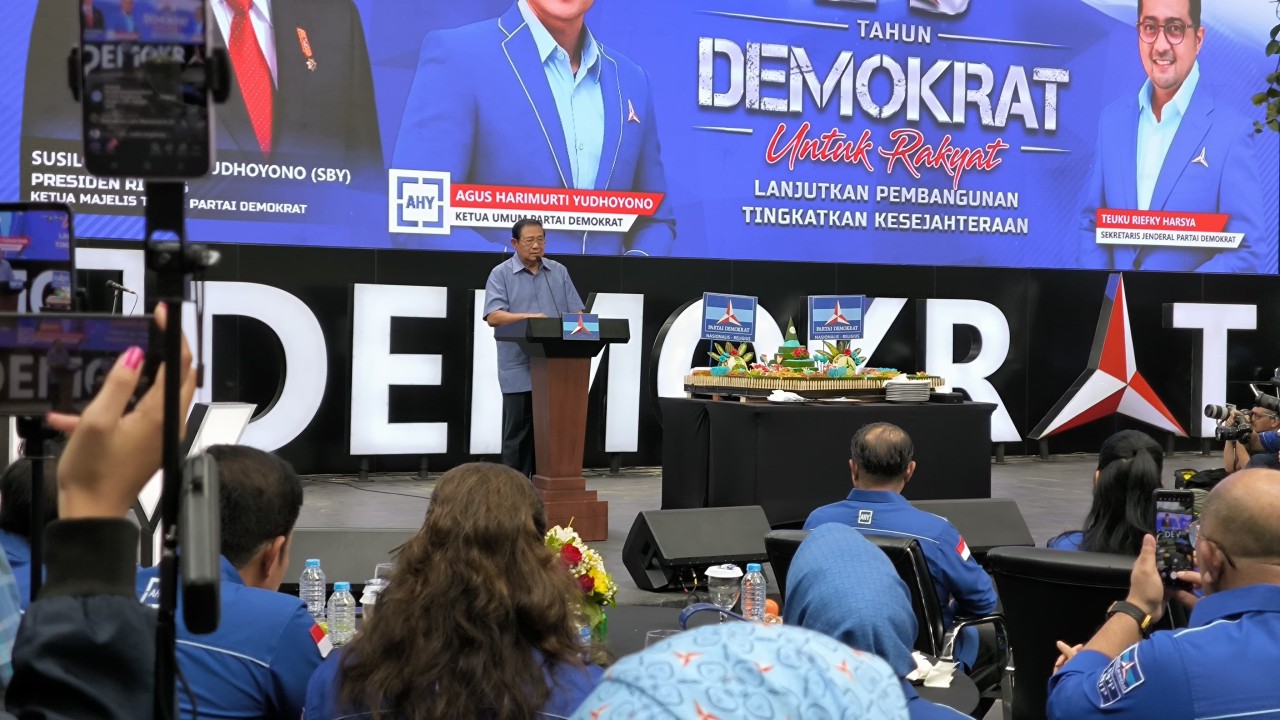 Susilo Bambang Yudhoyono Saat Memberikan Pidato (foto: bagas)