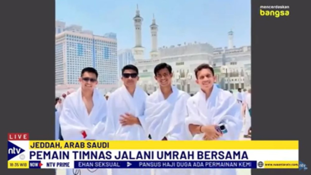 Para pemain timnas Indonesia beragama Islam melakukan ibadah umrah di Mekkah jelang laga perdana babak tiga Kualifikasi Piala Dunia 2026 lawan Arab Saudi