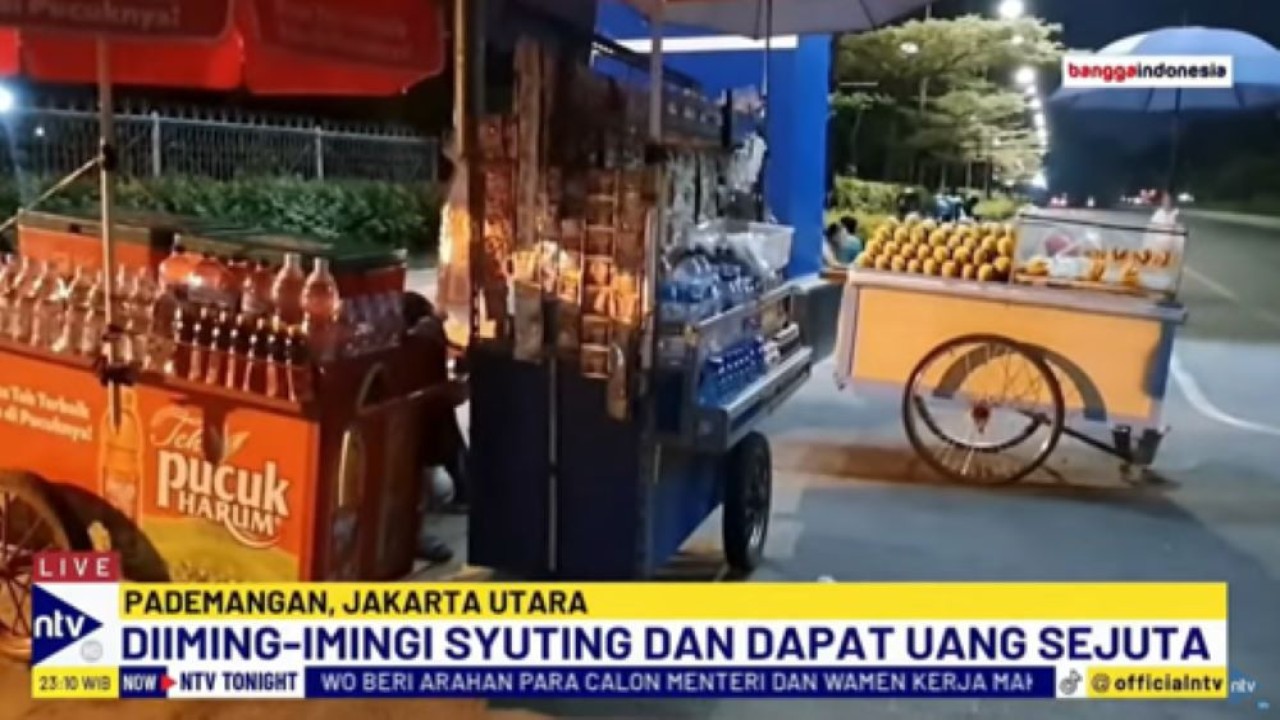 Enam pedagang kaki lima di kawasan Ancol menjadi korban penipuan dengan iming-iming syuting bareng ayu Ting Ting