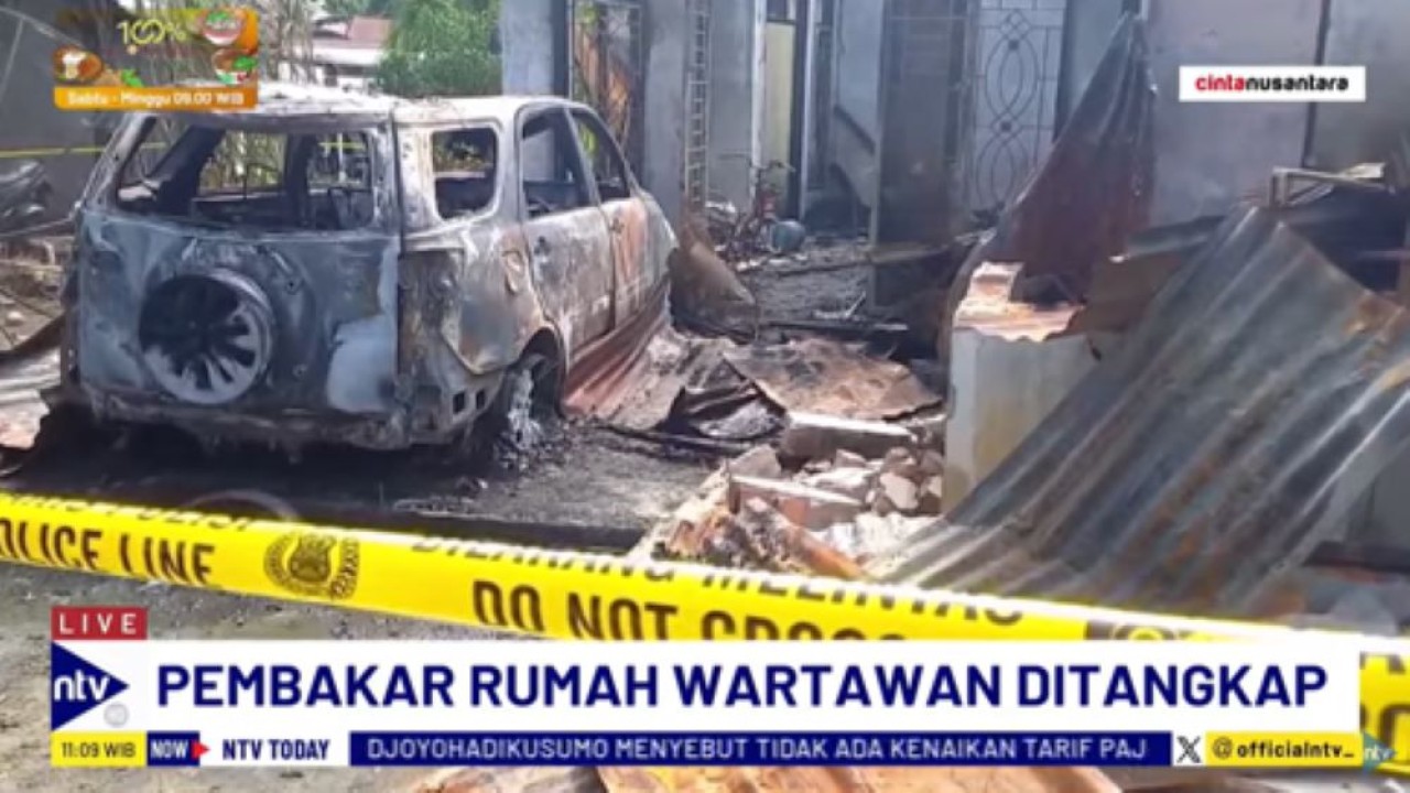 Kendaraan dan harta benda milik wartawan di Labuhan Batu ludes setelah rumahnya dibakar orang tak dikenal