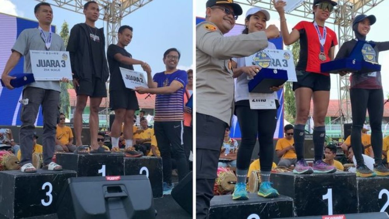 Para pemenang pelari BiosfeRun 2024/(Ntvnews.id/Agus Setiawan)